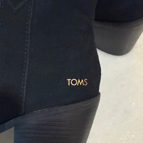 TOMS Black Suede Ankle Booties - Picture 5 of 6